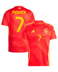 MORATA 7 Spain Home Jersey Euro 2024