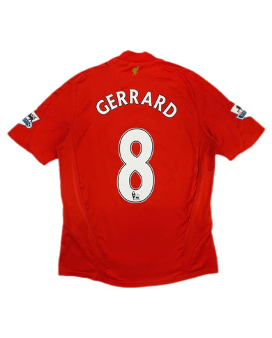 Gerrard  8 Retro Liverpool Home Jersey 2008/09