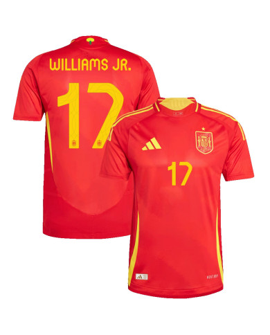 WILLIAMS JR. 17 Spain Home Jersey Player Version Euro 2024 WILLIAMS JR. 17 Spain Home Jersey Player Version Euro 2024
