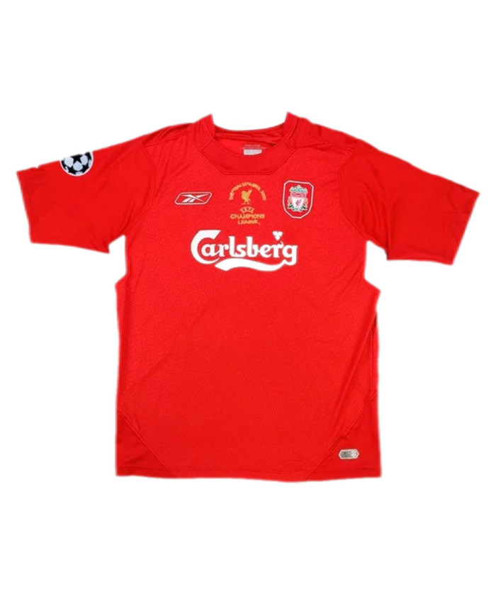 Liverpool Gerrard  8 Retro UCL Final Jersey 2005