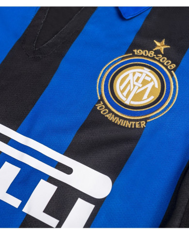 Retro Inter Milan 100th Anniversary Home Jersey 2007/08 Retro Inter Milan 100th Anniversary Home Jersey 2007/08