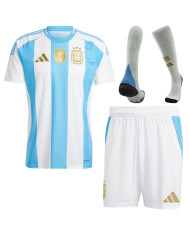 Argentina Home Whole Kit(Jersey+Shorts+Socks) Copa America 2024