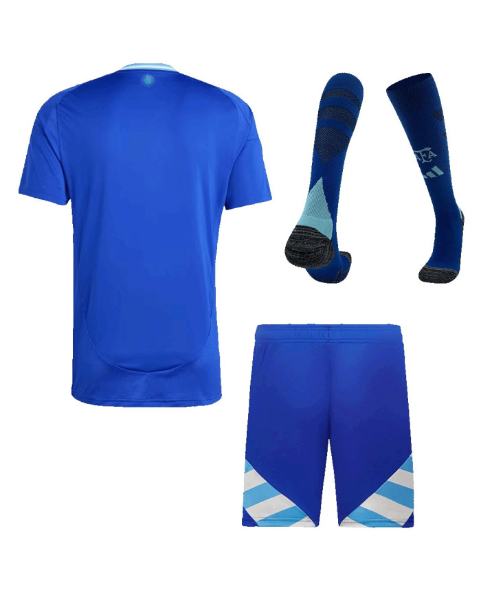 Argentina Away Full Kit(Jersey+Shorts+Socks) Copa America 2024