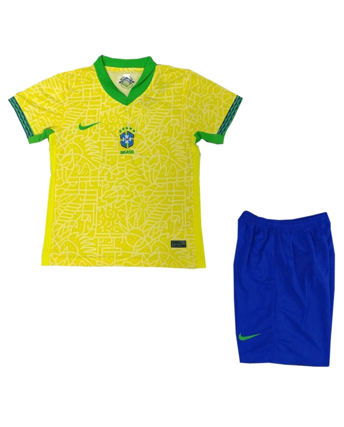 Kids Brazil Home Kit Copa America 2024