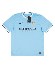 KUN AGÜERO 16 Retro Manchester City Home Jersey 2013/14