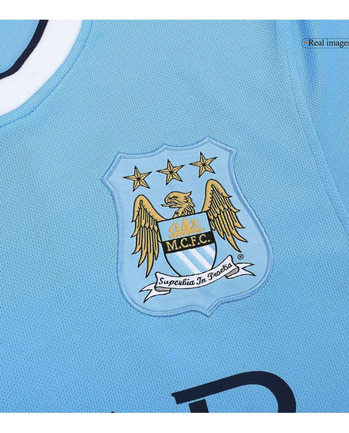 KUN AGÜERO 16 Retro Manchester City Home Jersey 2013/14