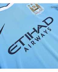 KUN AGÜERO 16 Retro Manchester City Home Jersey 2013/14