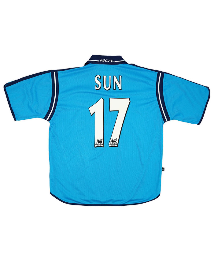 Sun 17 Manchester City Retro Home Jersey 2002/03