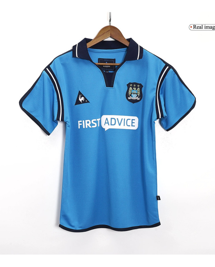Sun 17 Manchester City Retro Home Jersey 2002/03