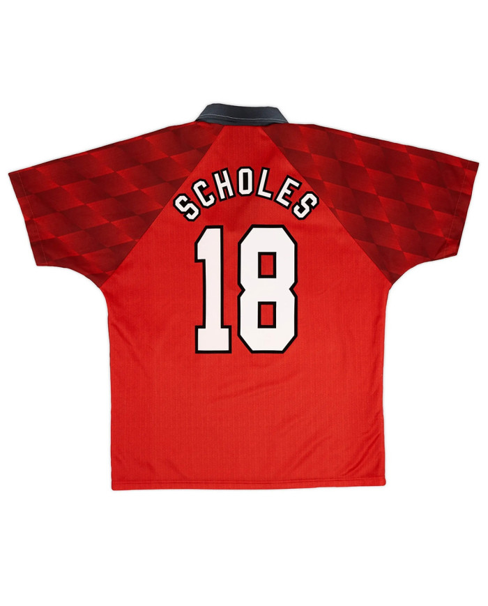 Scholes 18 Retro Manchester United Home Jersey 1996/98