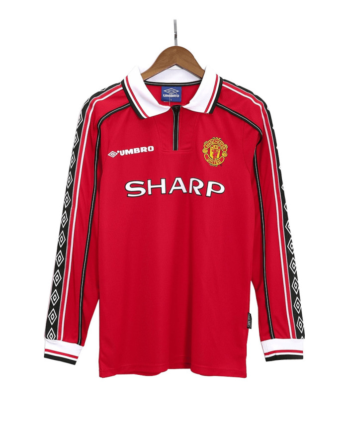 Manchester United Retro Jersey Home Long Sleeve 1998/00