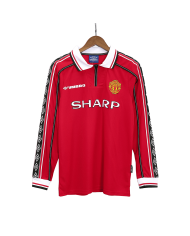 Manchester United Retro Jersey Home Long Sleeve 1998/00