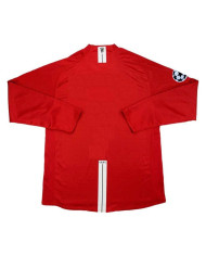 Retro Manchester United UCL Final Home Long Sleeve Jersey 2007/08