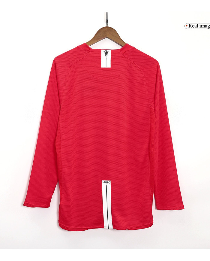 Retro Manchester United UCL Final Home Long Sleeve Jersey 2007/08