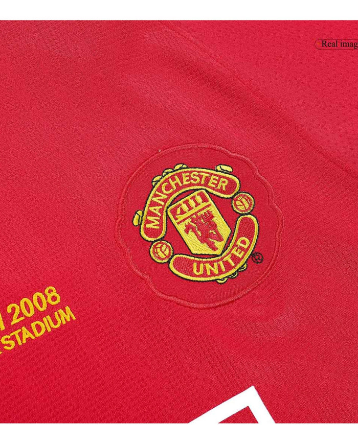 Retro Manchester United UCL Final Home Long Sleeve Jersey 2007/08