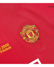 Retro Manchester United UCL Final Home Long Sleeve Jersey 2007/08