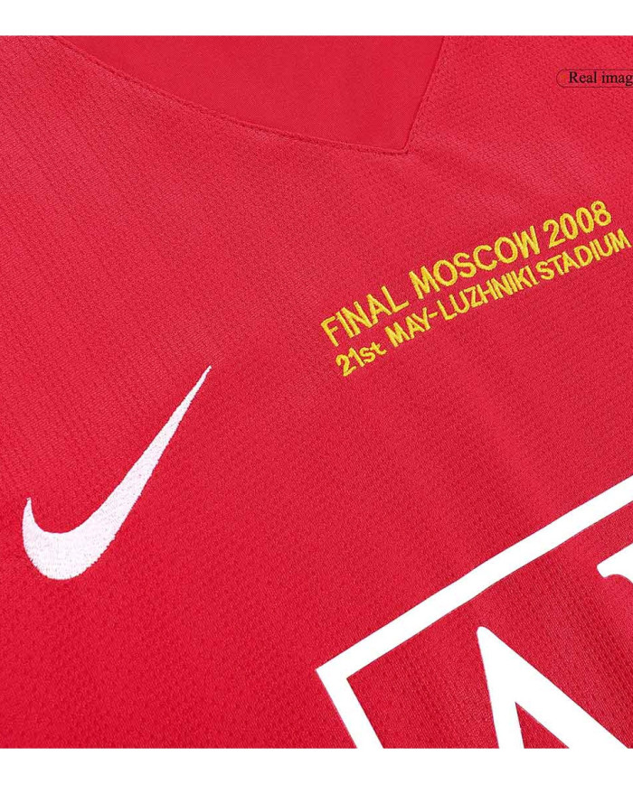 Retro Manchester United UCL Final Home Long Sleeve Jersey 2007/08