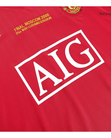 Retro Manchester United UCL Final Home Long Sleeve Jersey 2007/08 Retro Manchester United UCL Final Home Long Sleeve Jersey 2007/08