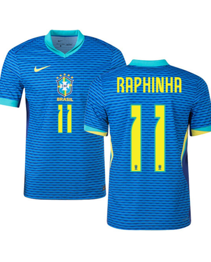 RAPHINHA 11 Brazil Away Jersey Copa America 2024
