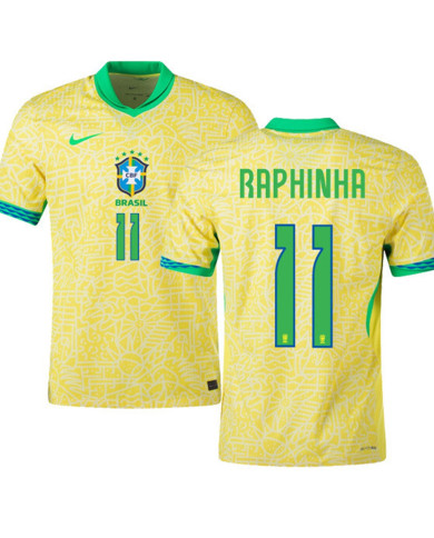 RAPHINHA 11 Brazil Home Jersey Copa America 2024 RAPHINHA 11 Brazil Home Jersey Copa America 2024