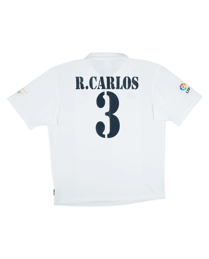R.CARLOS 3 Real Madrid Retro Jersey Centenary Home 2002/03