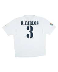 R.CARLOS 3 Real Madrid Retro Jersey Centenary Home 2002/03