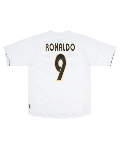 Ronaldo 9 Retro Real Madrid Home Jersey 2003/04