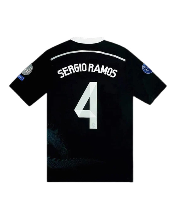 SERGIO RAMOS  4 Retro Real Madrid UCL Third Jersey 2014/15