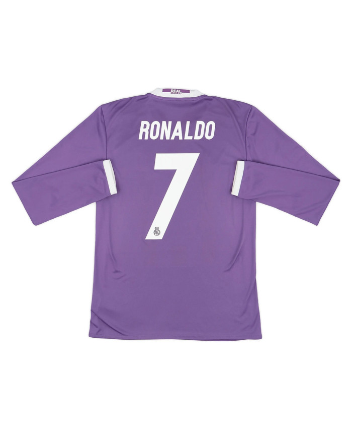 Ronaldo 7 Retro Real Madrid Long Sleeve Away Jersey 2016/17
