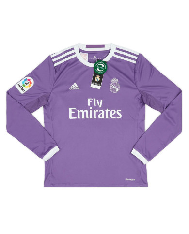 Ronaldo 7 Retro Real Madrid Long Sleeve Away Jersey 2016/17 Ronaldo 7 Retro Real Madrid Long Sleeve Away Jersey 2016/17