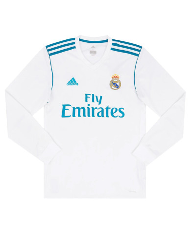 Retro Real Madrid Home Long Sleeve Jersey 2017/18