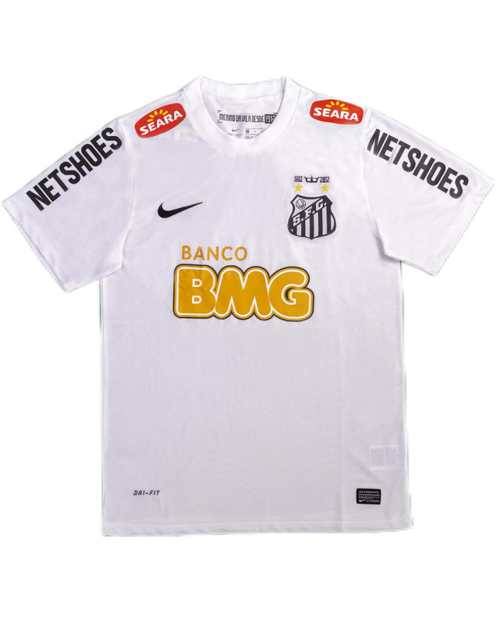 Neymar Jr 11 Retro Santos FC Home Jersey 2012