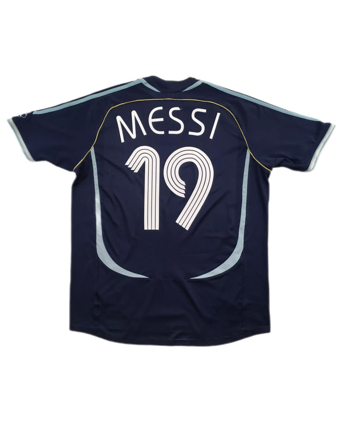 Messi 19 Argentina Retro Jersey Away World Cup 2006