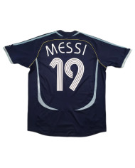 Messi 19 Argentina Retro Jersey Away World Cup 2006