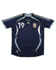 Messi 19 Argentina Retro Jersey Away World Cup 2006