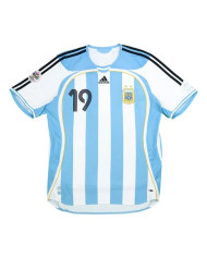 Messi 19 Retro Argentina Home Jersey World Cup 2006
