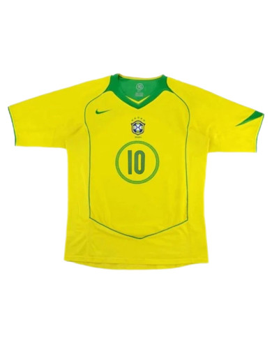 Ronaldinho 10 Retro Brazil Home Jersey 2004 Ronaldinho 10 Retro Brazil Home Jersey 2004