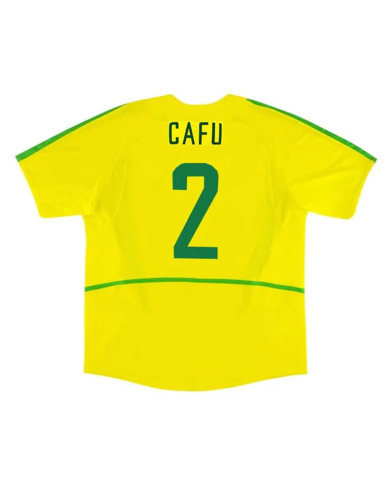 Brazil CAFU 2 Retro Jersey Home World Cup 2002 Brazil CAFU 2 Retro Jersey Home World Cup 2002