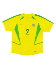 Brazil CAFU 2 Retro Jersey Home World Cup 2002