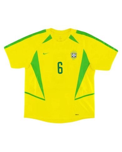 Brazil R.CARLOS 6 Retro Jersey Home World Cup 2002 Brazil R.CARLOS 6 Retro Jersey Home World Cup 2002