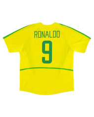 Ronaldo 9 Retro Brazil Home Jersey World Cup 2002