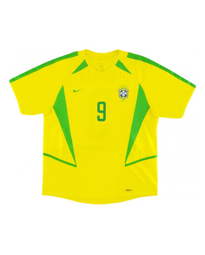 Ronaldo 9 Retro Brazil Home Jersey World Cup 2002