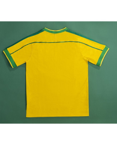 Brazil LEONARDO 18 Retro Jersey Home World Cup 1998 Brazil LEONARDO 18 Retro Jersey Home World Cup 1998