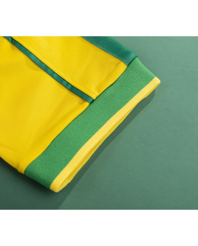 Brazil LEONARDO 18 Retro Jersey Home World Cup 1998 Brazil LEONARDO 18 Retro Jersey Home World Cup 1998