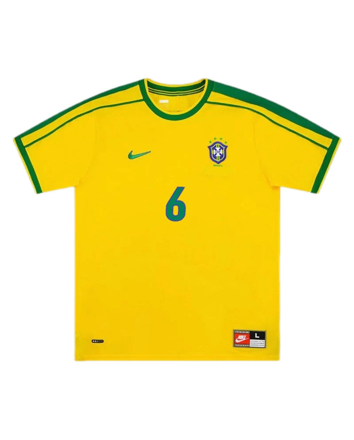 Brazil R.CARLOS 6 Retro Jersey Home World Cup 1998