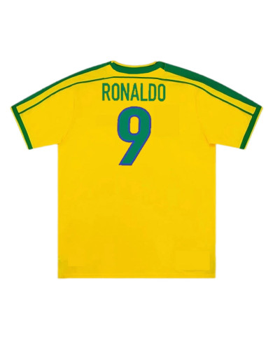 Ronaldo 9 Retro Brazil Home Jersey World Cup 1998 Ronaldo 9 Retro Brazil Home Jersey World Cup 1998