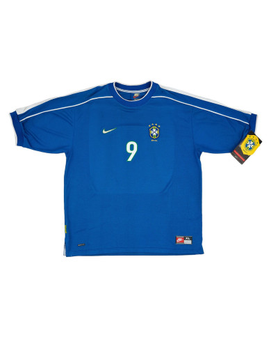 RONALDO 9 Retro Brazil Away Jersey World Cup 1998 RONALDO 9 Retro Brazil Away Jersey World Cup 1998