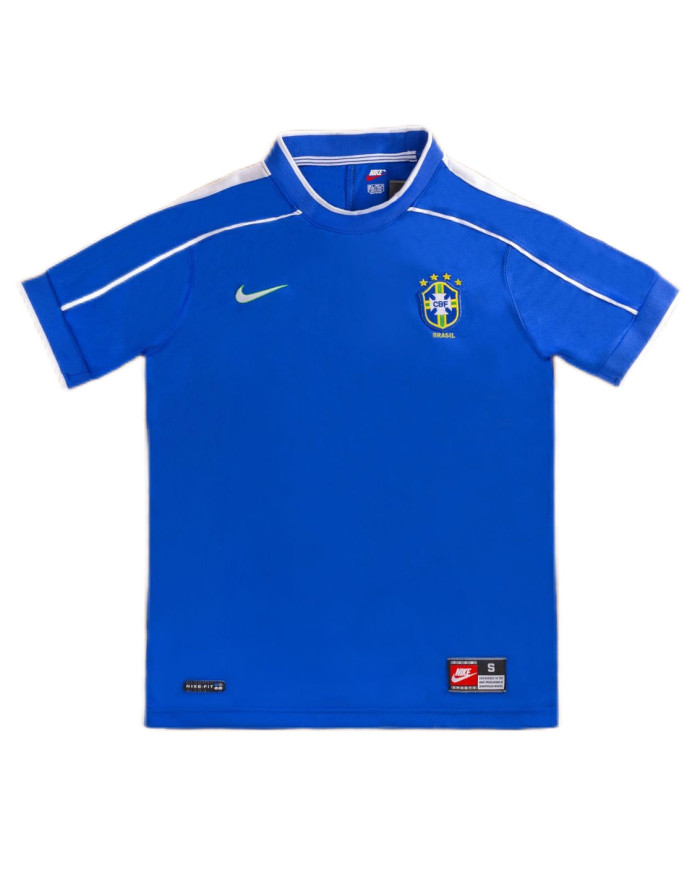 RONALDO 9 Retro Brazil Away Jersey World Cup 1998
