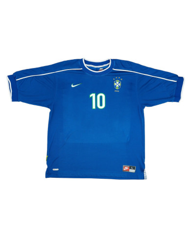 RIVALDO 10 Retro Brazil Away Jersey World Cup 1998 RIVALDO 10 Retro Brazil Away Jersey World Cup 1998