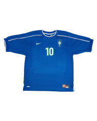 RIVALDO 10 Retro Brazil Away Jersey World Cup 1998